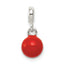 Sterling Silver Red Enameled Bead Enhancer