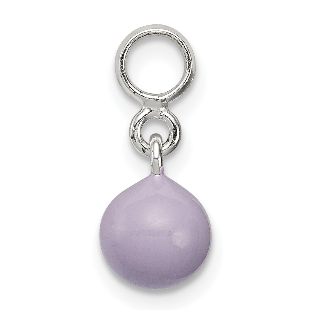 Sterling Silver Lilac Enamel Bead Enhancer Secondary image