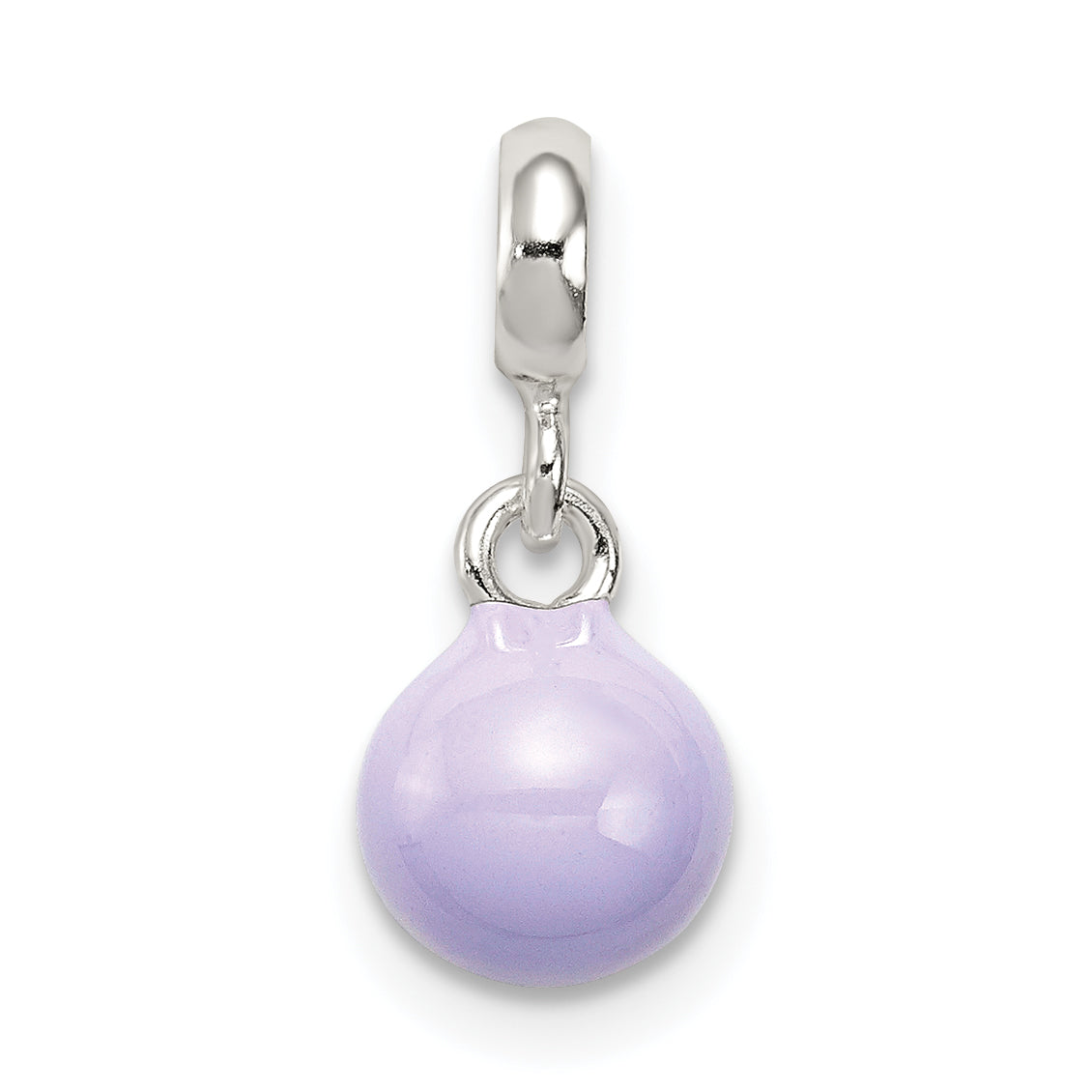 Sterling Silver Lilac Enamel Bead Enhancer