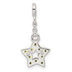 Sterling Silver Green CZ Star 1/2in Dangle Enhancer