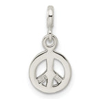 Sterling Silver Enameled Peace Symbol Enhancer