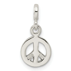 Sterling Silver Enameled Peace Symbol Enhancer