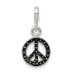 Sterling Silver Enameled Peace Symbol Enhancer