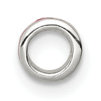 Red Enameled Spacer Bead in Sterling Silver