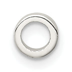 Cream Enameled Spacer Bead in Sterling Silver
