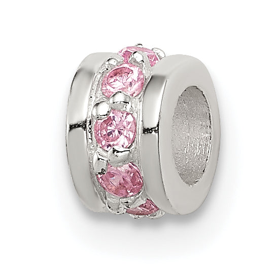 Sterling Silver Pink CZ Spacer Enhancer Main image