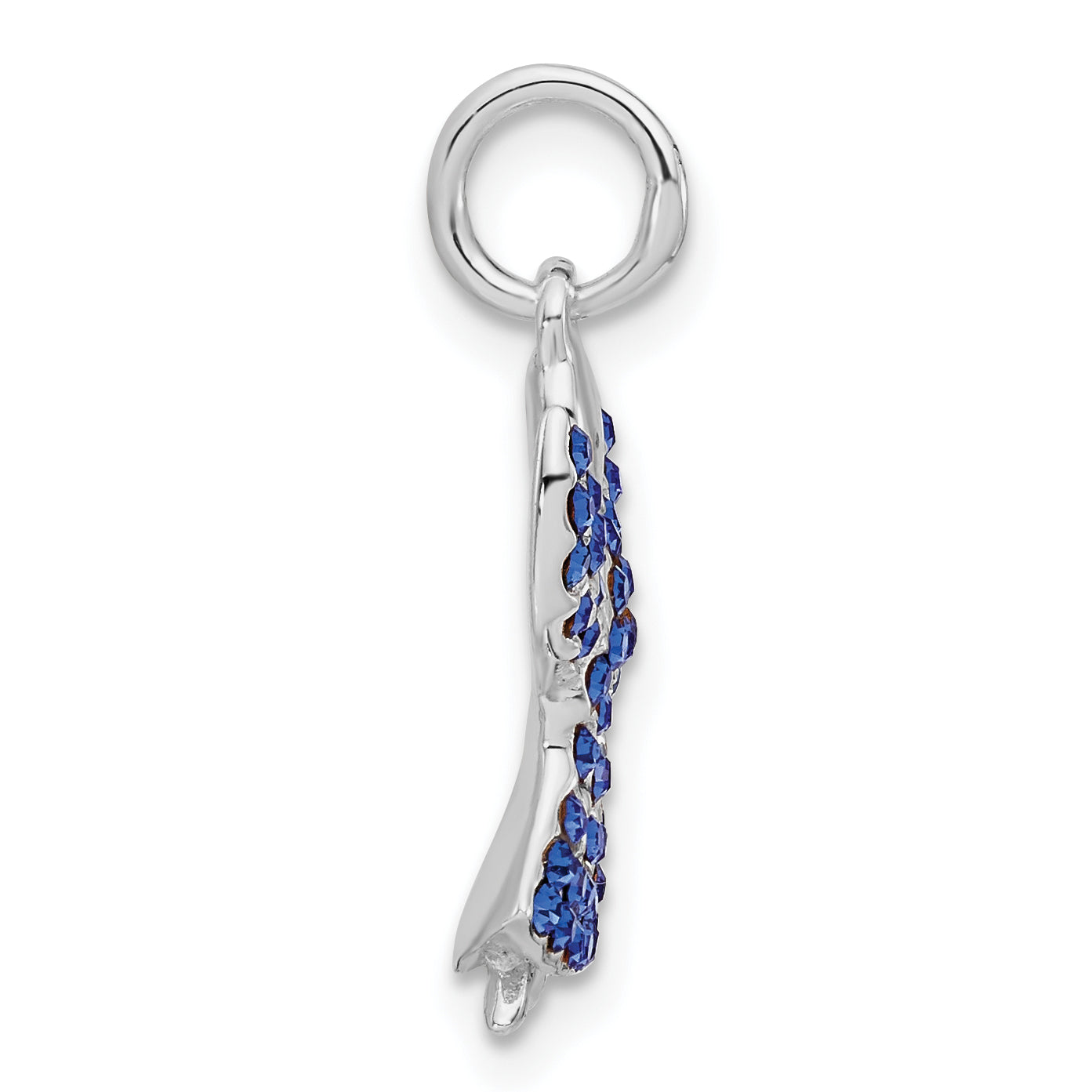 Sterling Silver w/ Stellux Crystal Angel Pendant Secondary image