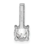 Sterling Silver Rhodium-plated CZ Pendant