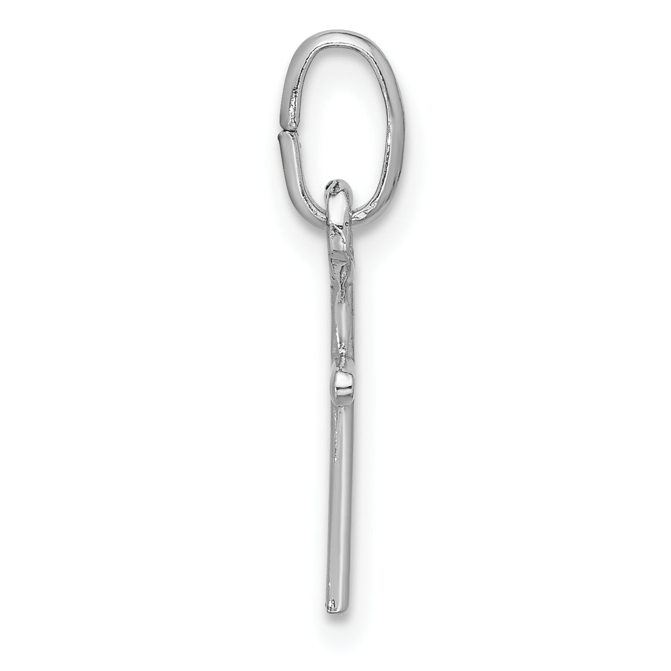 Sterling Silver Rhodium-plated Cross Charm Secondary image