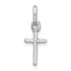 Sterling Silver Rhodium-plated Cross Charm