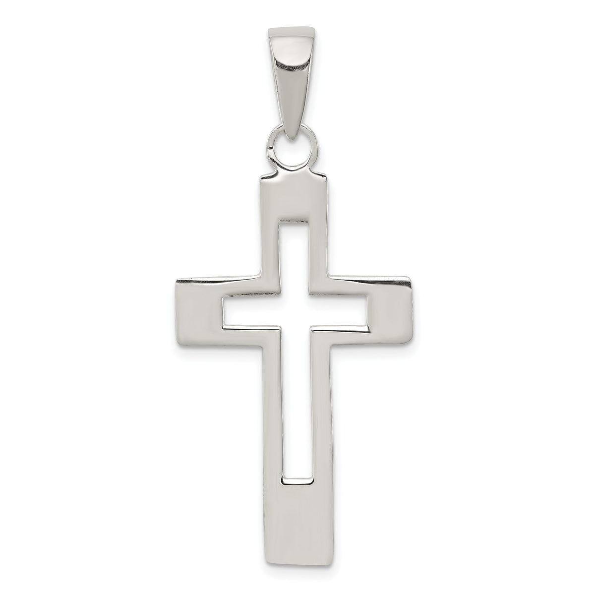 Cross Pendant in Sterling Silver, 48mm - Sophia Jewelers Main image