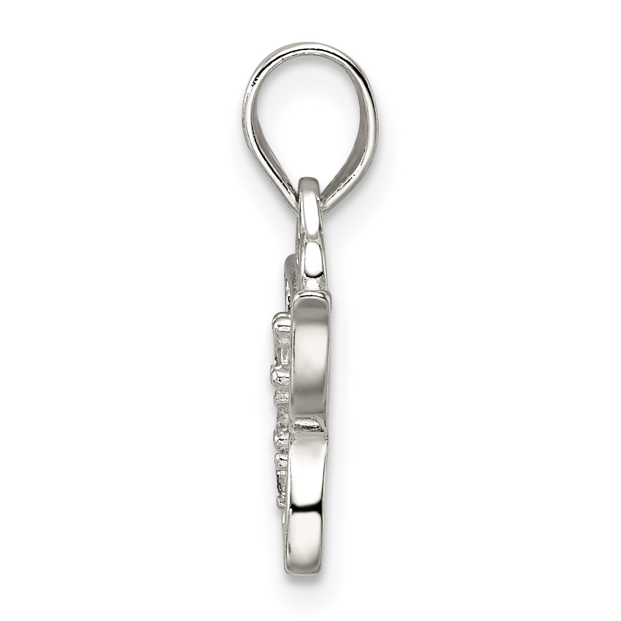 Sterling Silver CZ Butterfly Pendant Secondary image