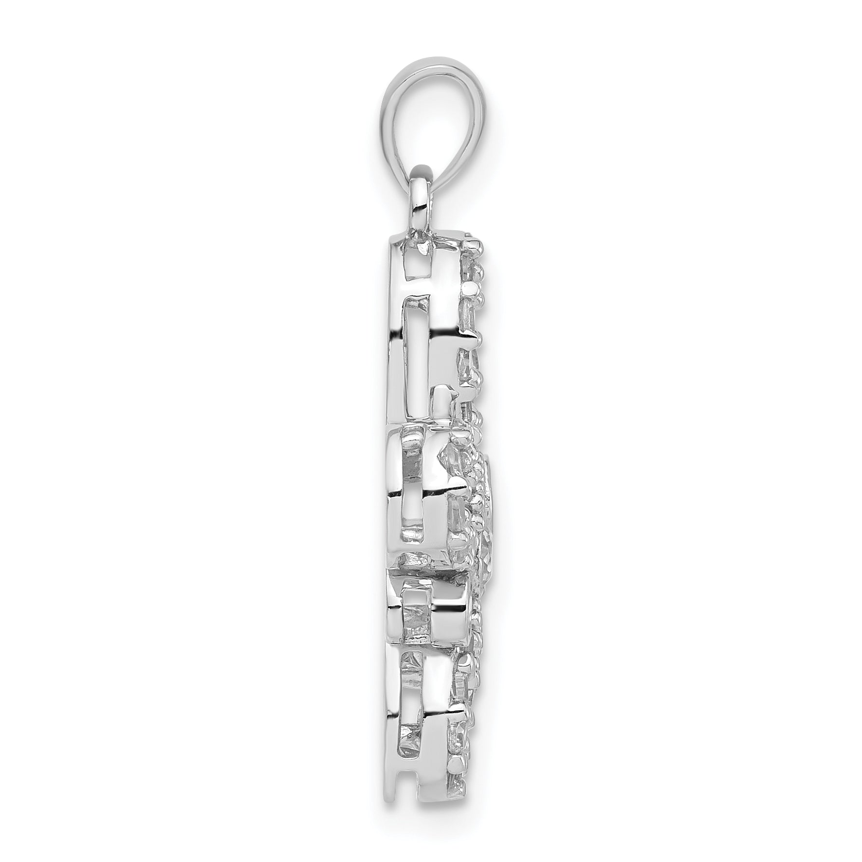 Sterling Silver CZ Butterfly Pendant Secondary image