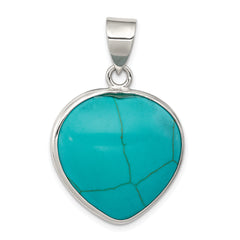 Sterling Silver Heart Turquoise Pendant