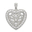Sterling Silver CZ Heart Pendant