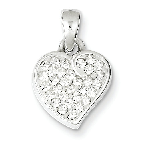 Sterling Silver Stellux Crystal Heart Pendant Main image