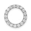 Sterling Silver Rhodium-platedCZ Chain Slide Pendant