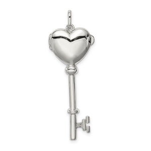Locket Key Pendant in Sterling Silver, 42mm - Sophia Jewelers