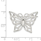 Sophia Jewelers Sterling Silver Butterfly Brooch with Polished Finish