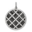 Sterling Silver Black and White CZ Checkered Pendant