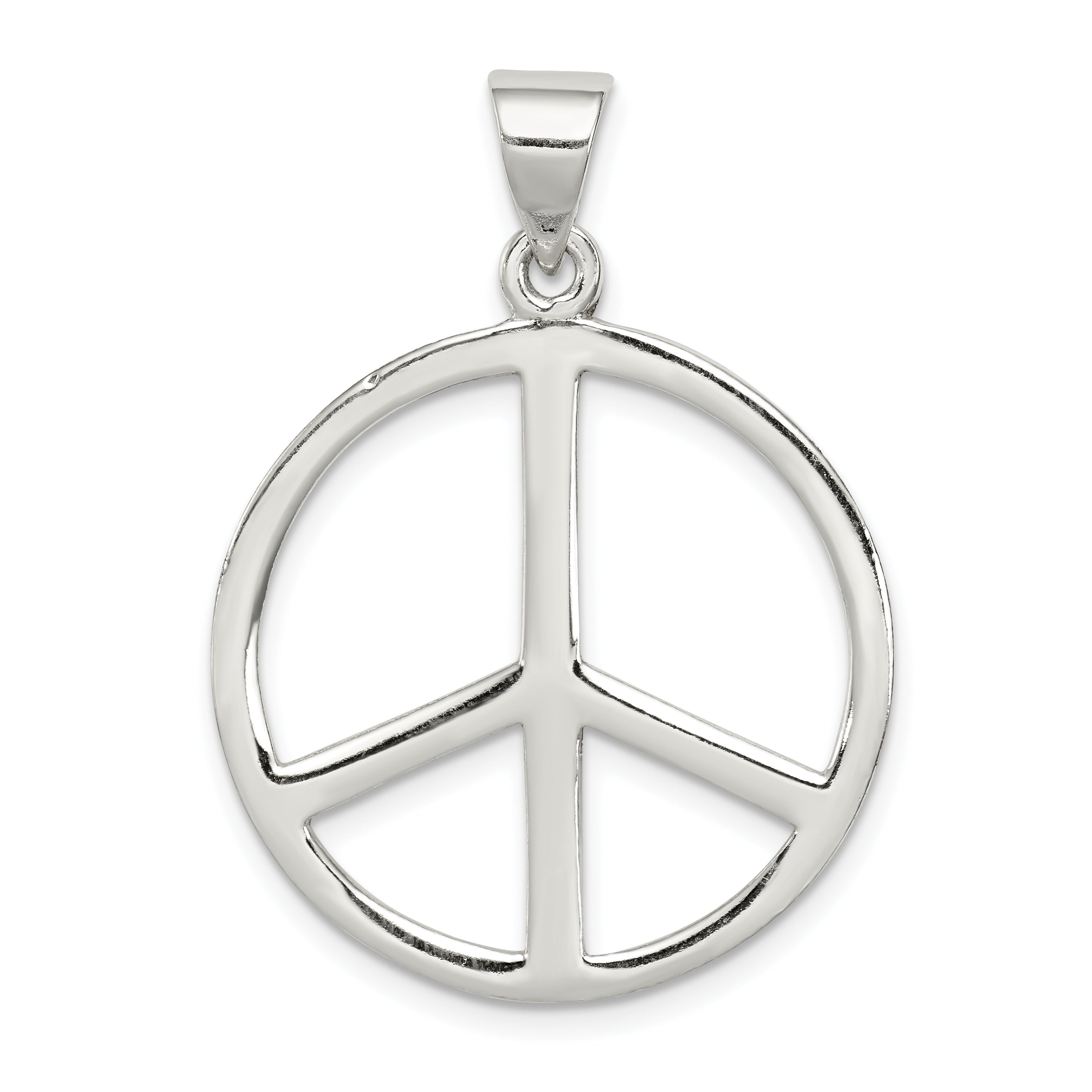 Sterling Silver Peace Symbol Pendant Main image
