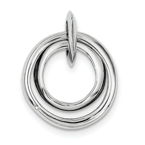 Diamond Accent Multi Circular Pendant in Sterling Silver, 42mm - Sophia Jewelers