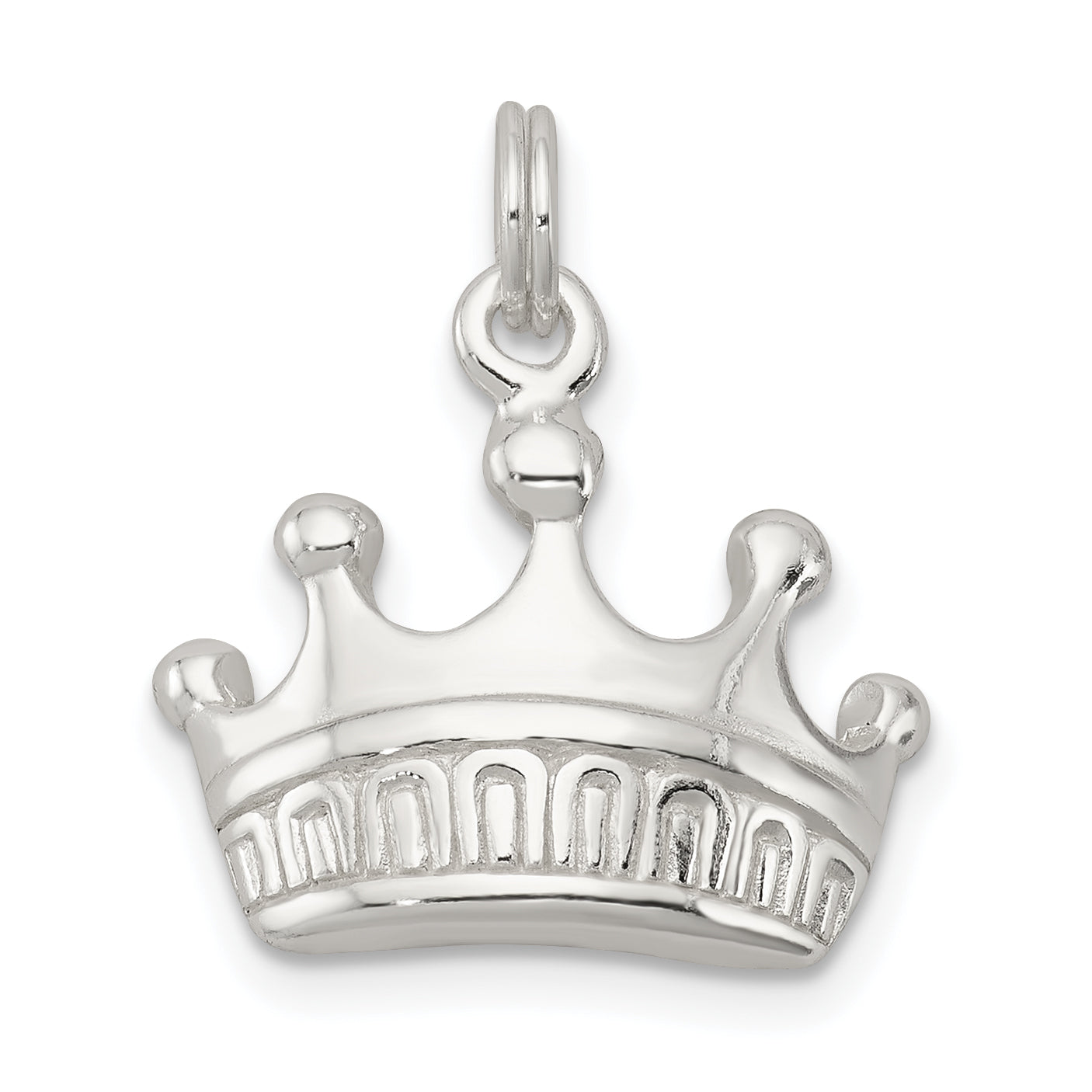 Sterling Silver Polished Crown Charm Main image