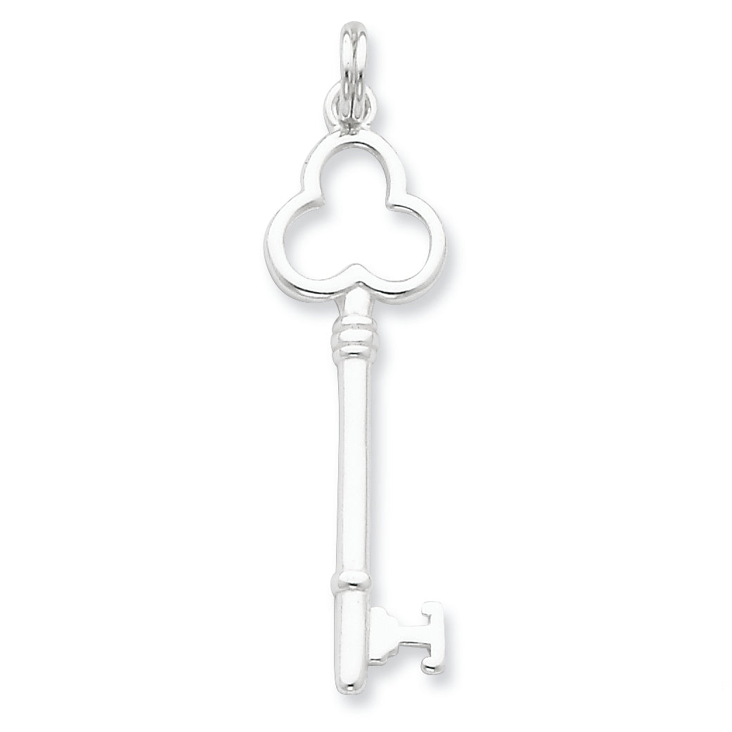 Sterling Silver Polished Key Pendant Main image