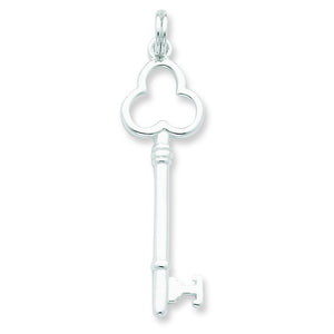 Key Pendant in Sterling Silver, 47mm - Sophia Jewelers