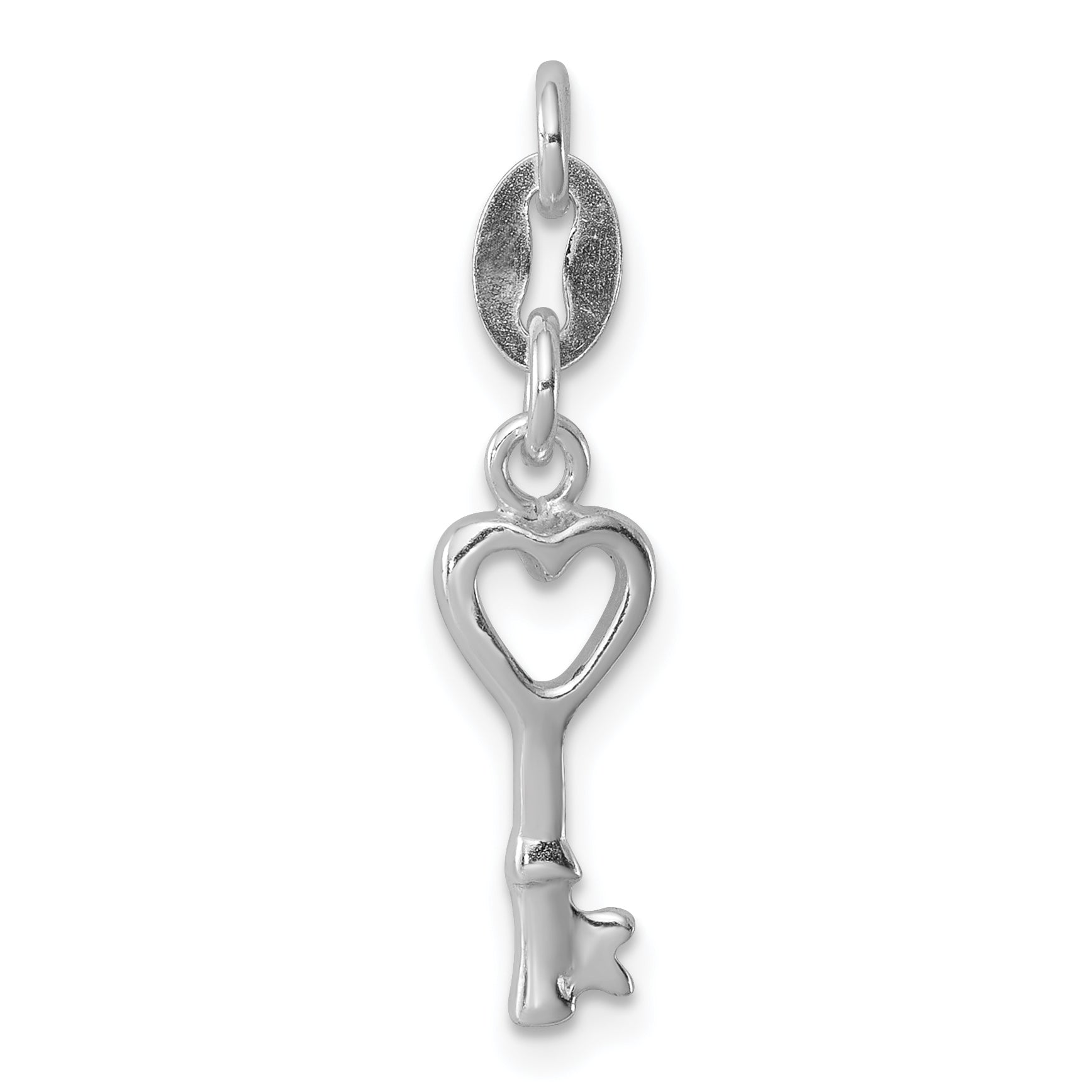 Sterling Silver Polished Lock & Key Charm Main image
