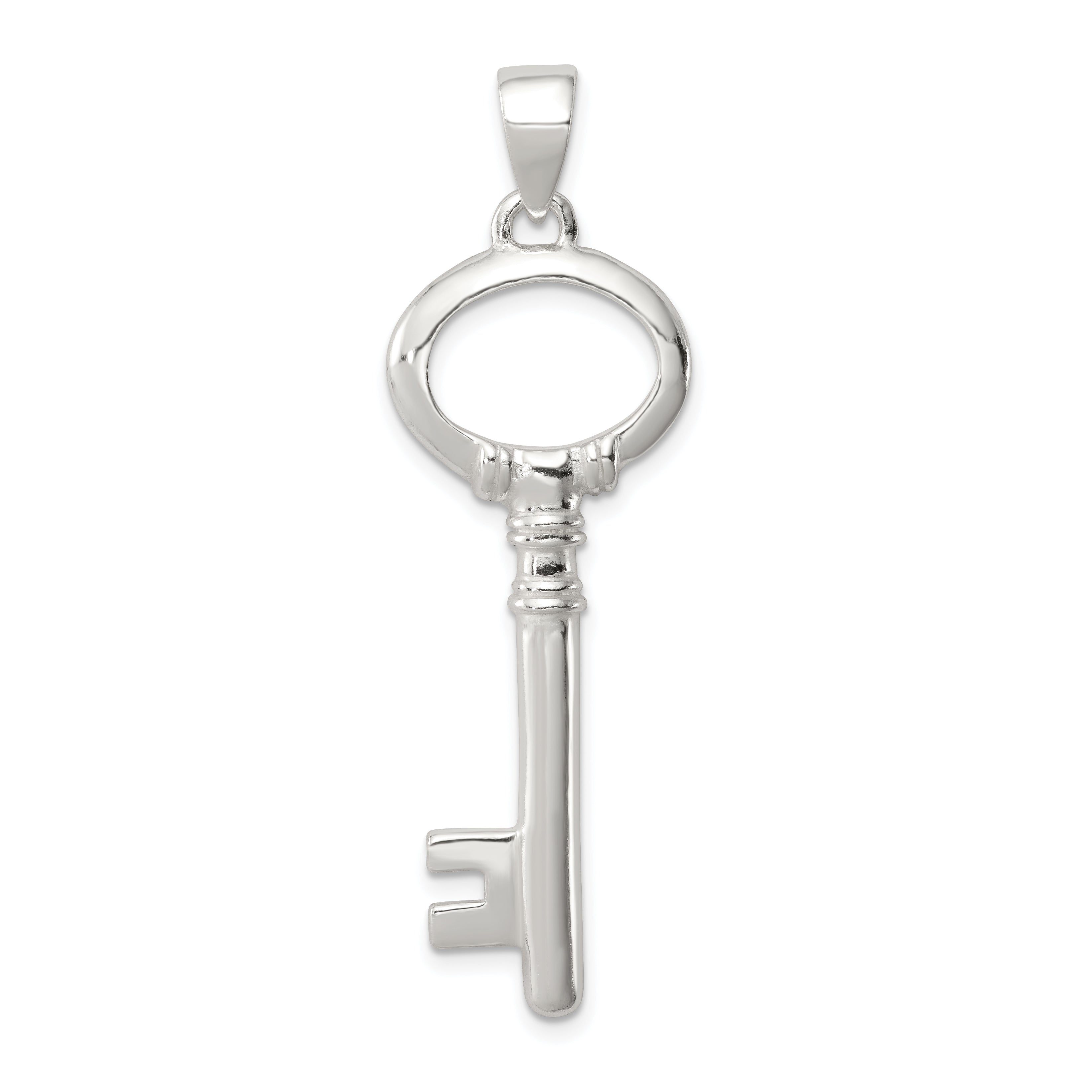 Sterling Silver Polished Key Pendant Main image