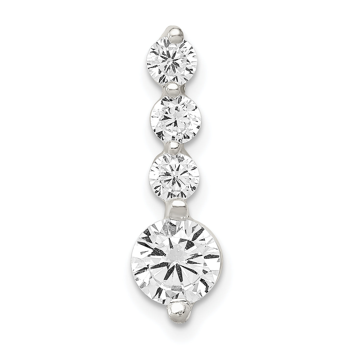Sterling Silver Polished CZ Pendant Main image