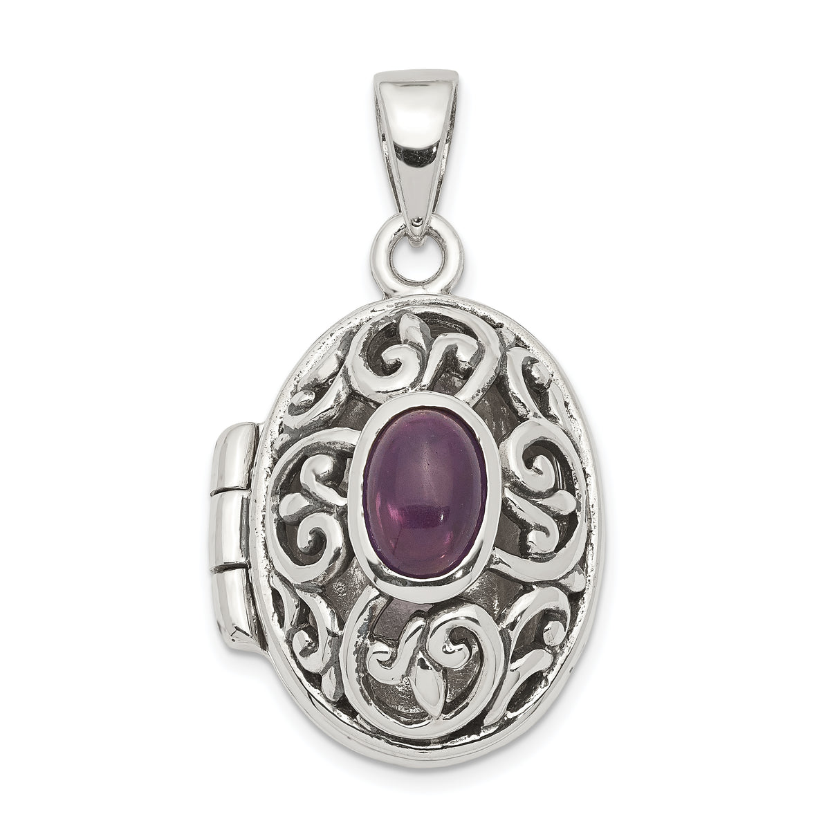 Sterling Silver Amethyst Locket