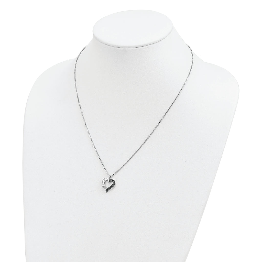Sophia Jewelers Sterling Silver Diamond Heart Necklace with Extender Elegant and Gift Ready