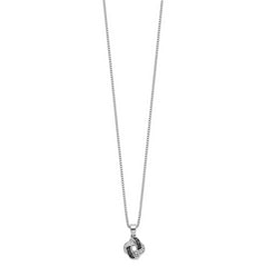 925 Sterling Silver Black & White Diamond Necklace with Extender Elegant & Gift Ready - 18