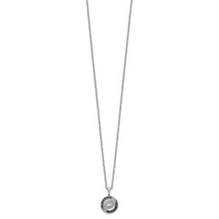 White Night Sterling Silver Diamond Necklace with Black and White Stones