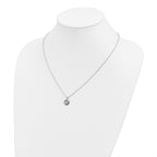 White Night Sterling Silver Diamond Necklace with Black and White Stones