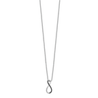 Sterling Silver Infinity Necklace with Black Diamonds & Rhodium Finish