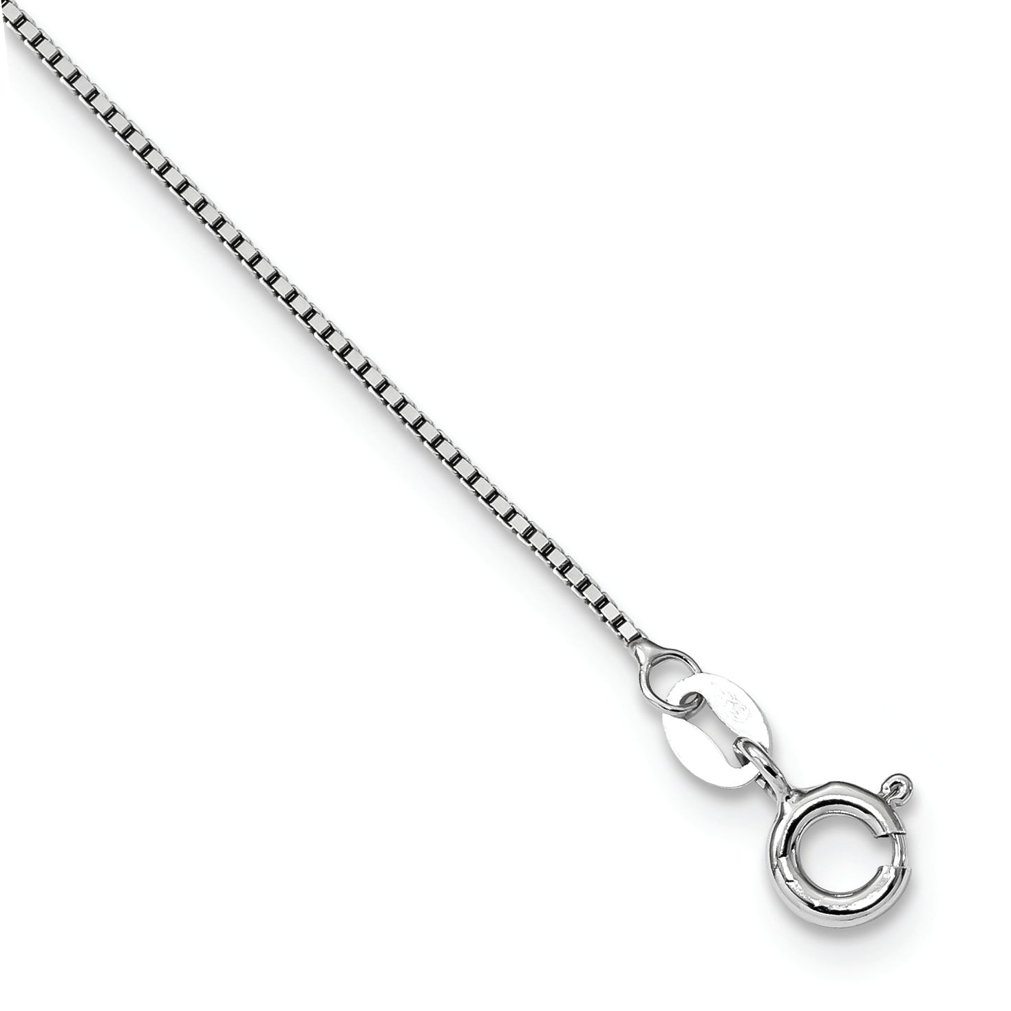 White Night Sterling Silver Rhodium-plated Black Diamond Infinity Symbol 18 Inch Necklace with 2 Inch Extender