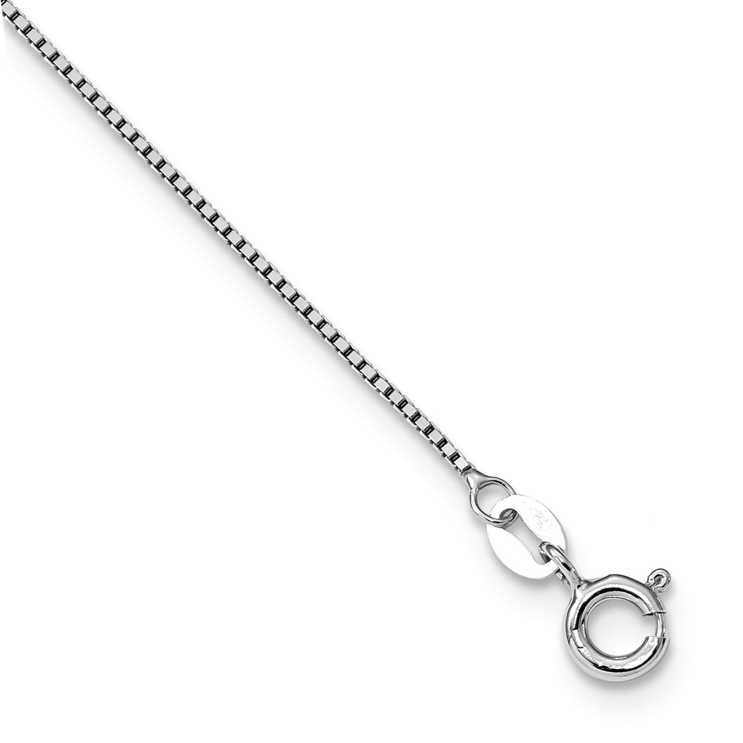 Sterling Silver Infinity Necklace with Black Diamonds & Rhodium Finish