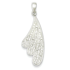 Sterling Silver Stellux Crystal & White Pendant