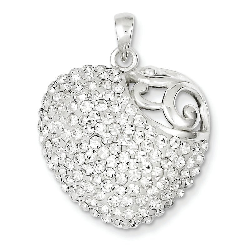 Sterling Silver Stellux Crystal Heart Pendant Main image