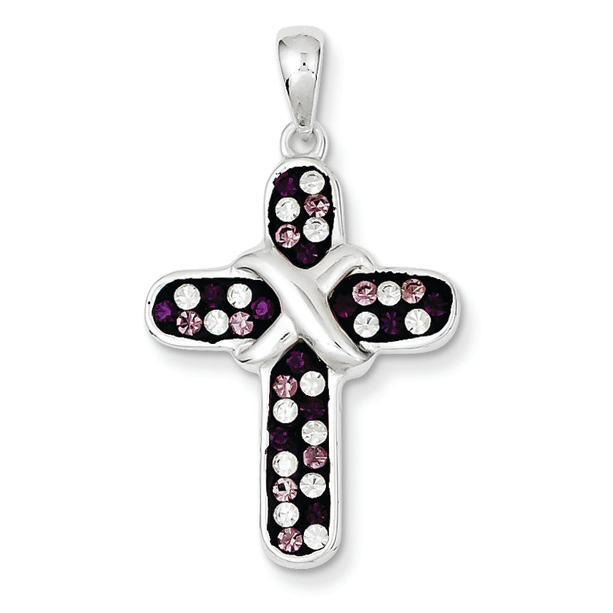 Sterling Silver Stellux Crystal Cross Pendant Main image