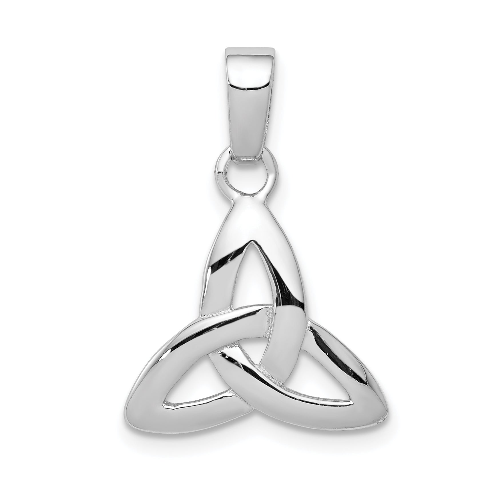 Sterling Silver Rhodium Plated Trinity Pendant Main image