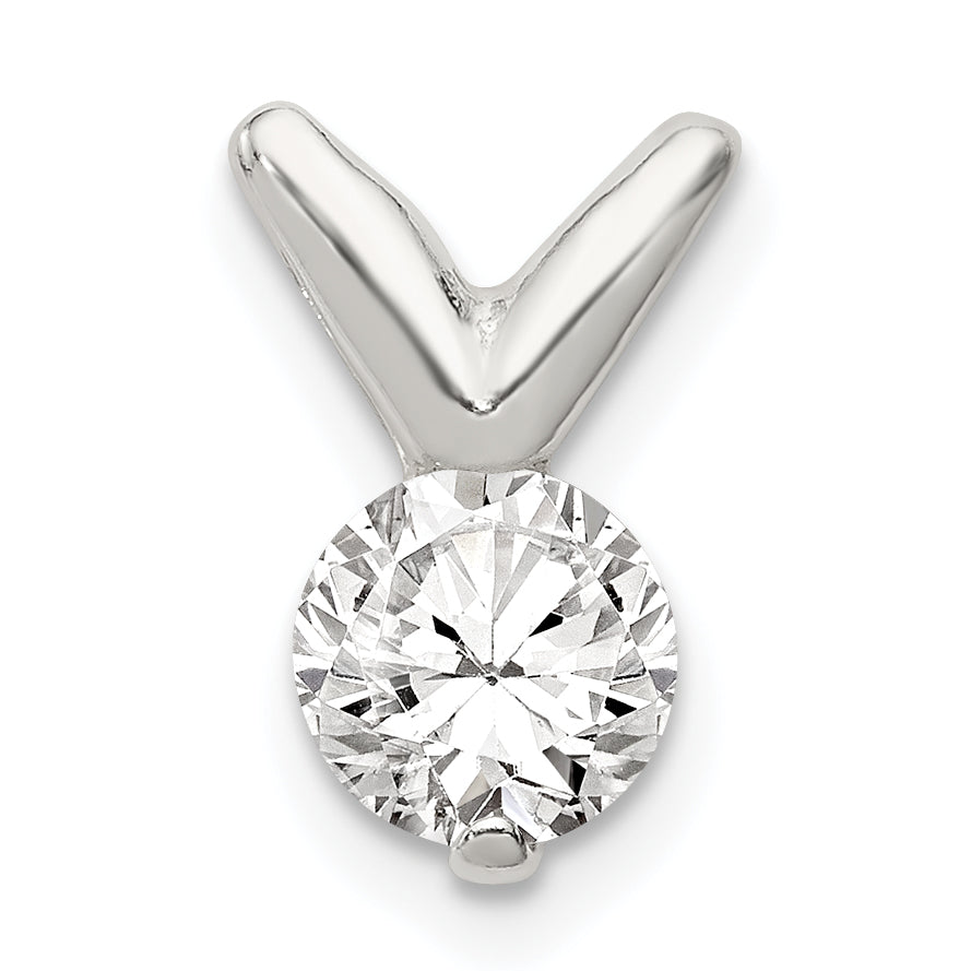 Sterling Silver CZ Pendant Slide Main image