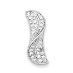 Cubic Zirconia Slide Pendant in Sterling Silver, 22mm - Sophia Jewelers