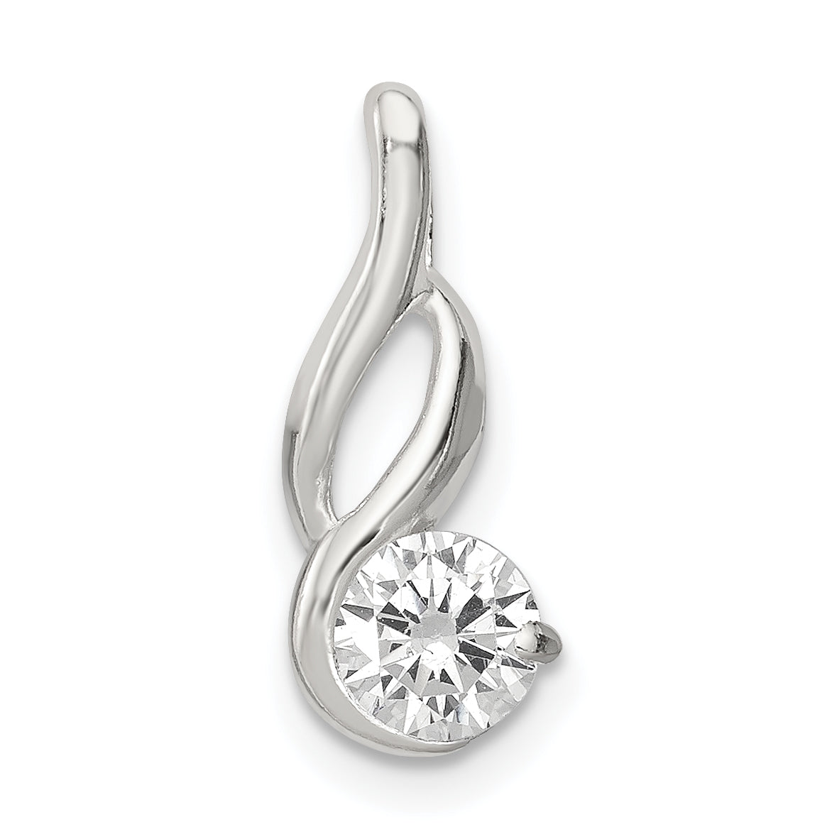Sterling Silver CZ Pendant Slide Main image