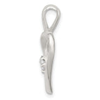 Sterling Silver CZ & Heart Pendant