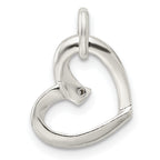Sterling Silver Heart with CZ Pendant