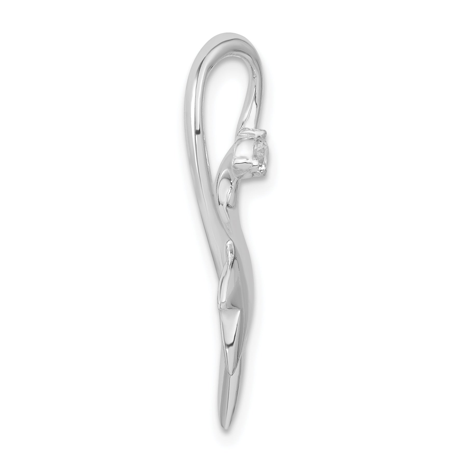 Sterling Silver CZ Heart Pendant Secondary image